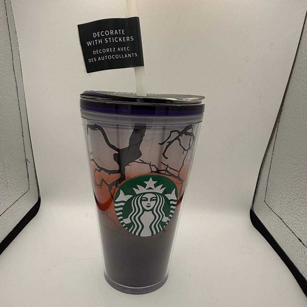 Starbucks DIY Sticker Pack Tumbler Cup Halloween Theme Birds Orange Black - Picture 2 of 4